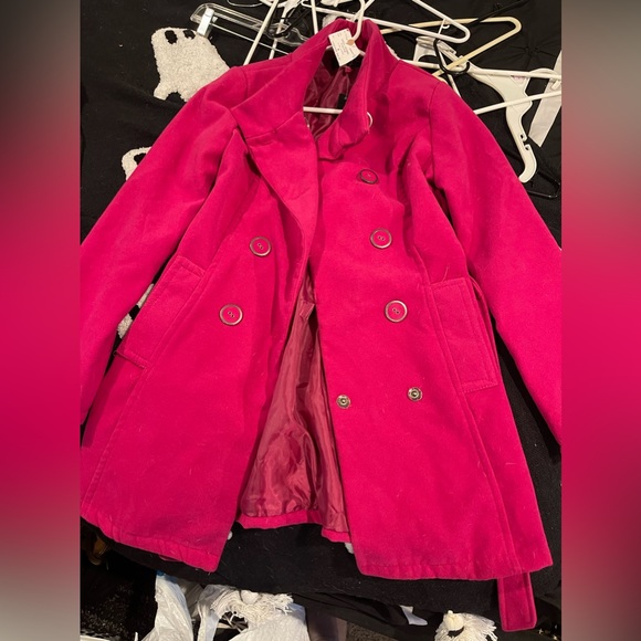Pink beautiful Peabody button down knee length jacket. Size Medium NWT - Picture 1 of 3
